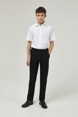 Premium Senior Boys' Slim Leg Stain Resistant School Trousers (7-16+ Years)